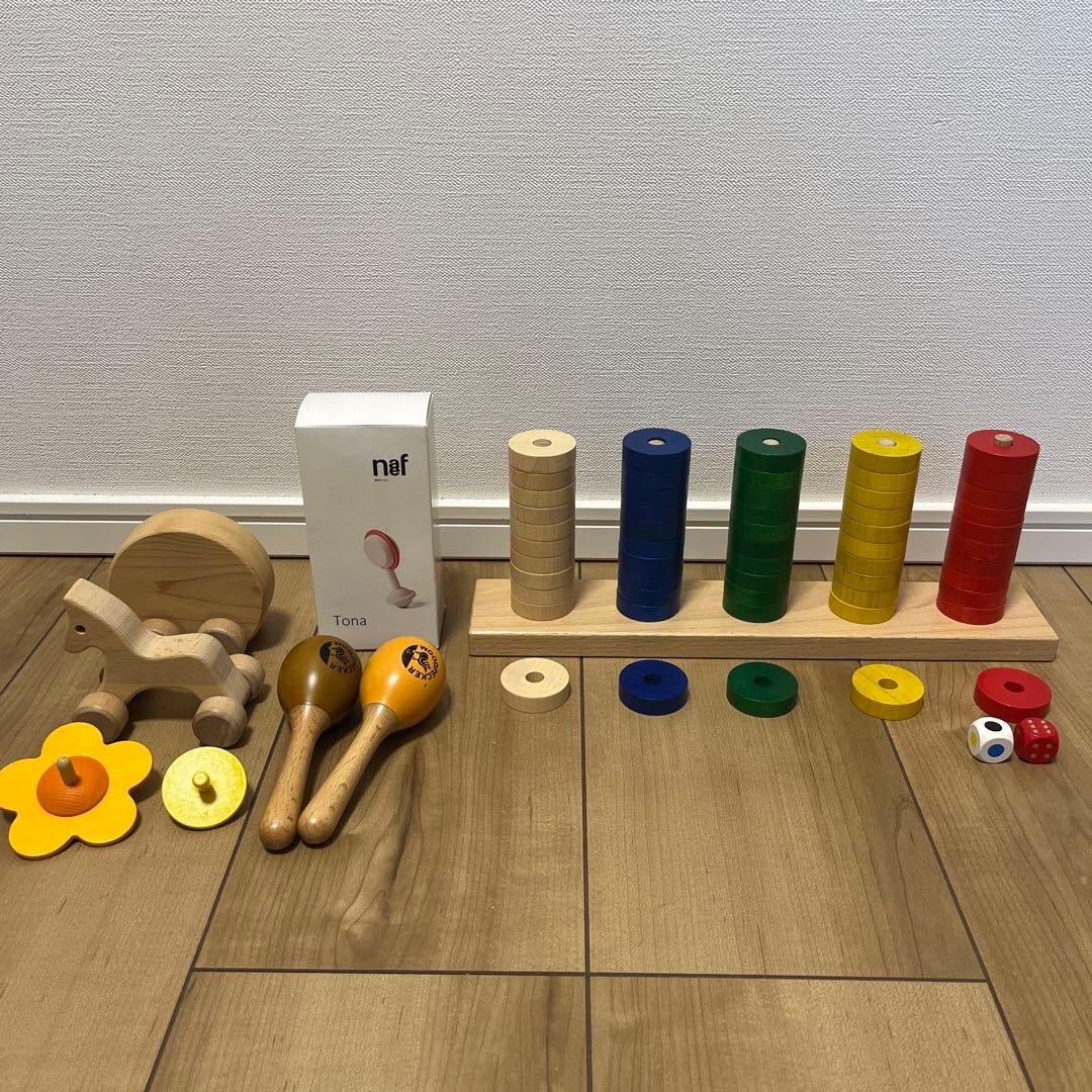 新品未使用】ネフ社tona＋【美品】ニック社プラステン 木製 知育玩具