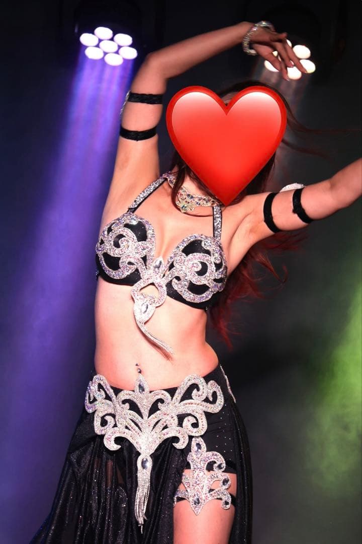 エレガントなベリーダンス衣装 ブラック