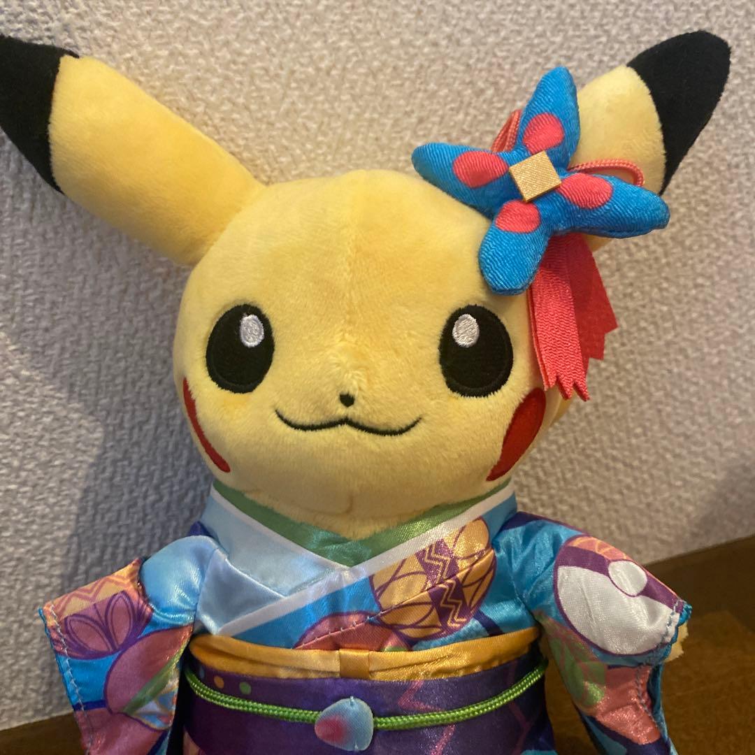 ポケモンセンター カナザワ 加賀着物のピカチュウ ぬいぐるみ タグ付き