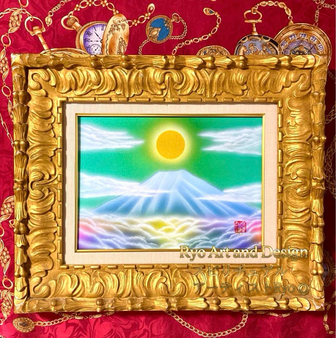 富士山開運絵画｜雲海雪化粧富士 天照大御神チャクラヒーリングF4号スピリチュアル