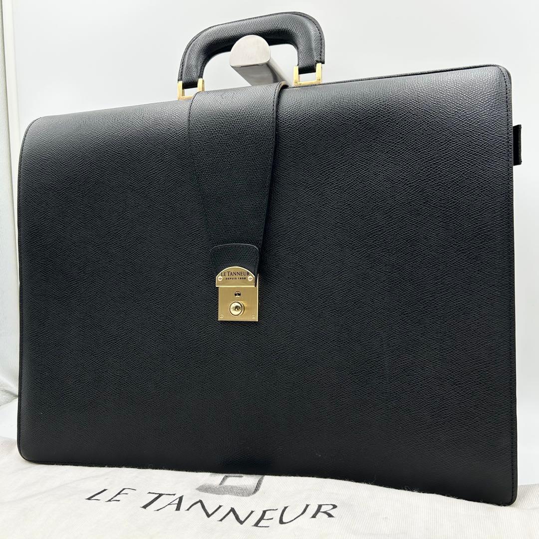 美品✨ ルタヌア ダレスバッグ ビジネスバッグ シボ革 ブラック 自立 保管袋