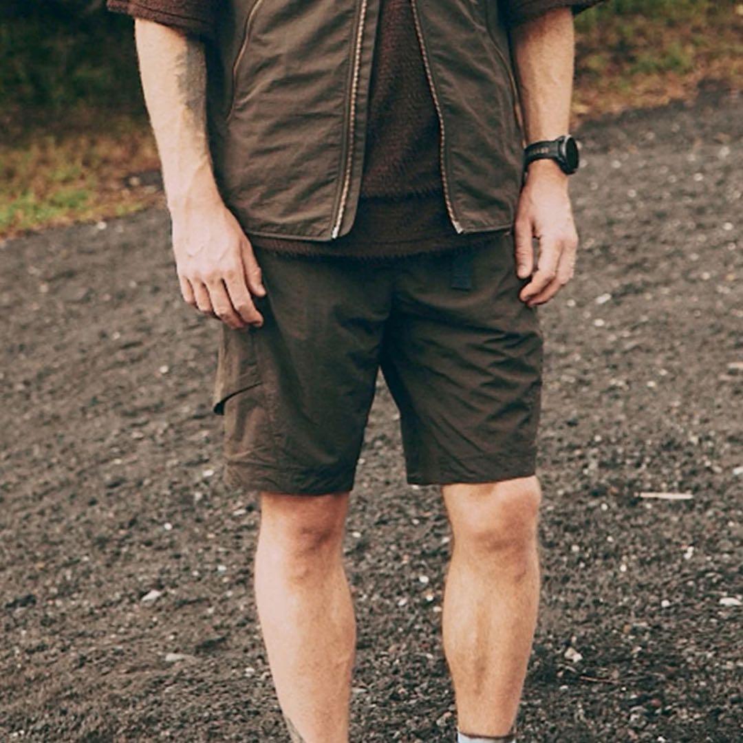 【新品未使用】LIMONTA NYLON CARGO SHORTS Nylon Luggage Cargo Shorts/Off Black | meanswhile