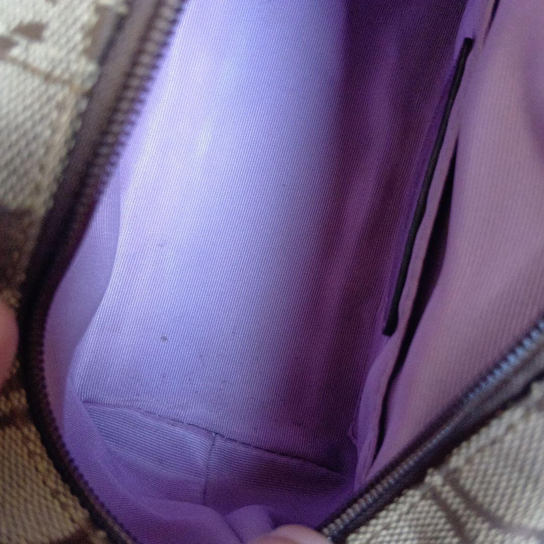 COACH コーチ シグネチャー ハンドバッグ マルチポーチ パープル