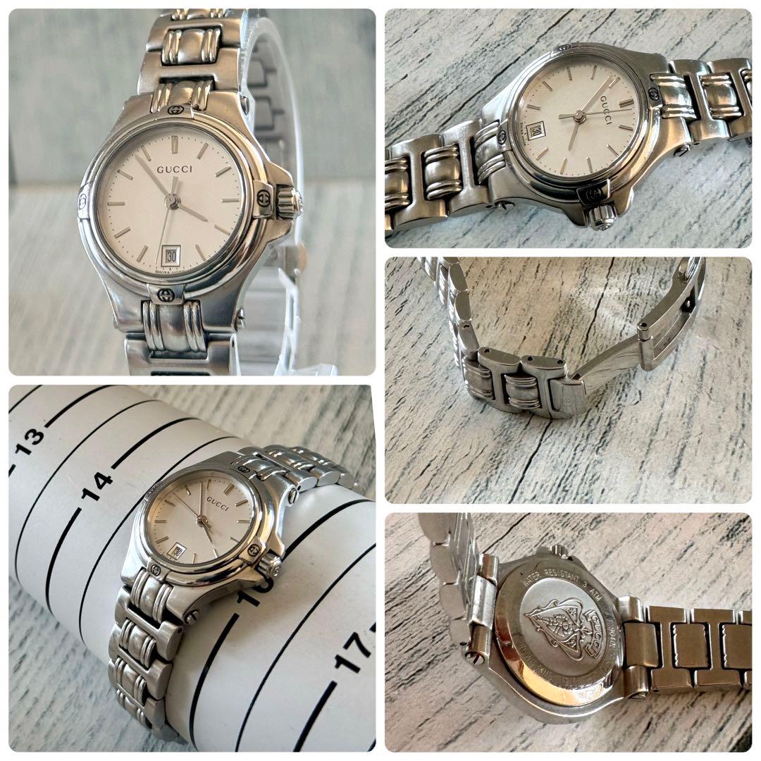 電池交換済】グッチ GUCCI 腕時計 9040L レディース シルバー - メルカリ