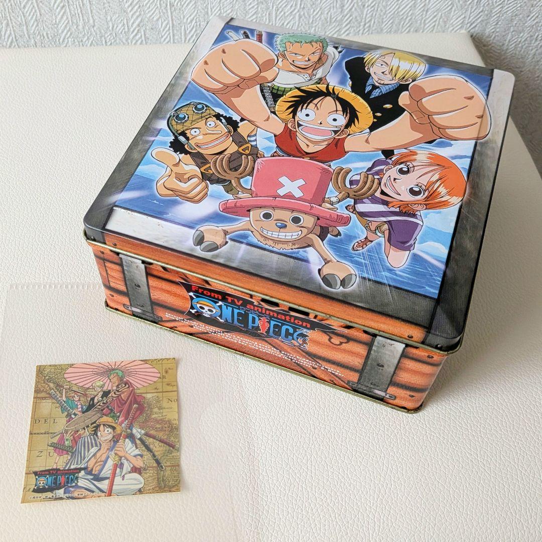希少 初期 ワンピース 缶ケース シール セット 常盤堂雷おこし本舗