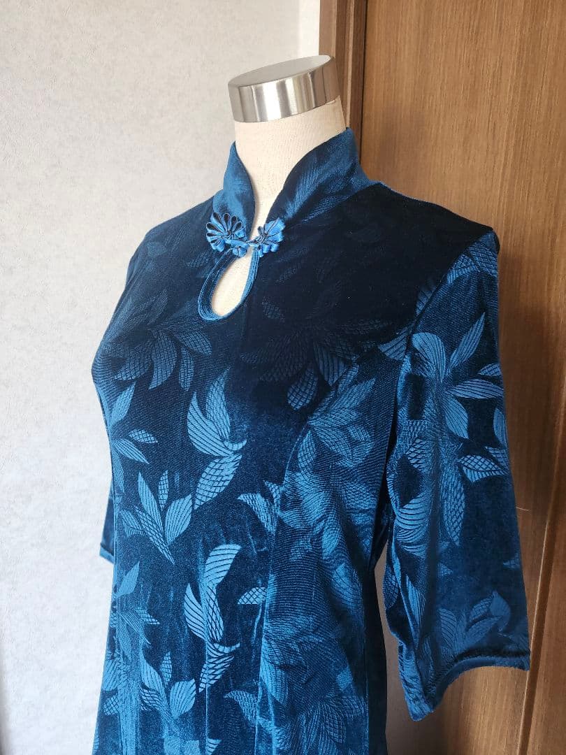 社交ダンス パーティー トライアル ベロア チャイナ風ドレス グリーン XXL 楽天市場】送料無料 イブニングドレス 緑 ベロア ベルベット ロング