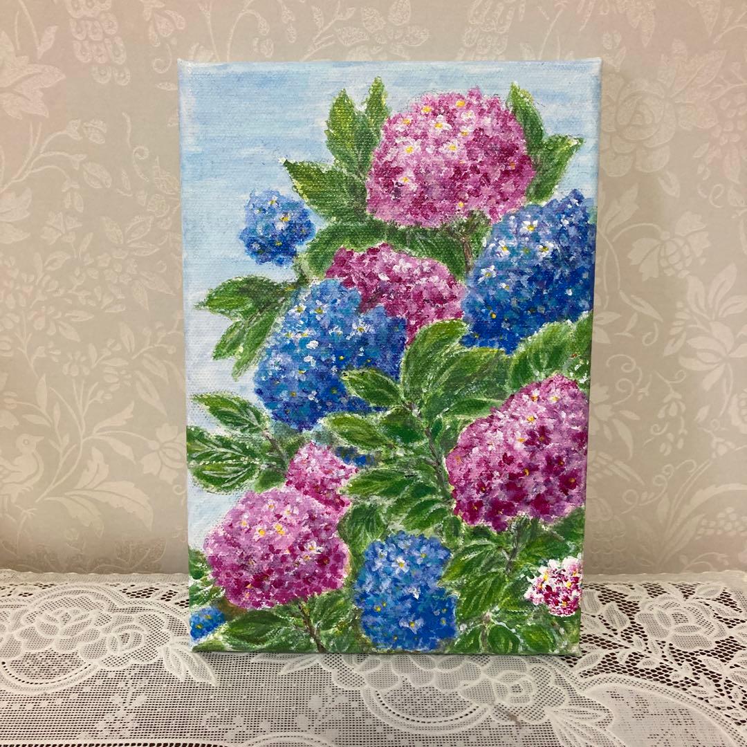 絵画 アクリル画 原画 『紫陽花』 - メルカリ