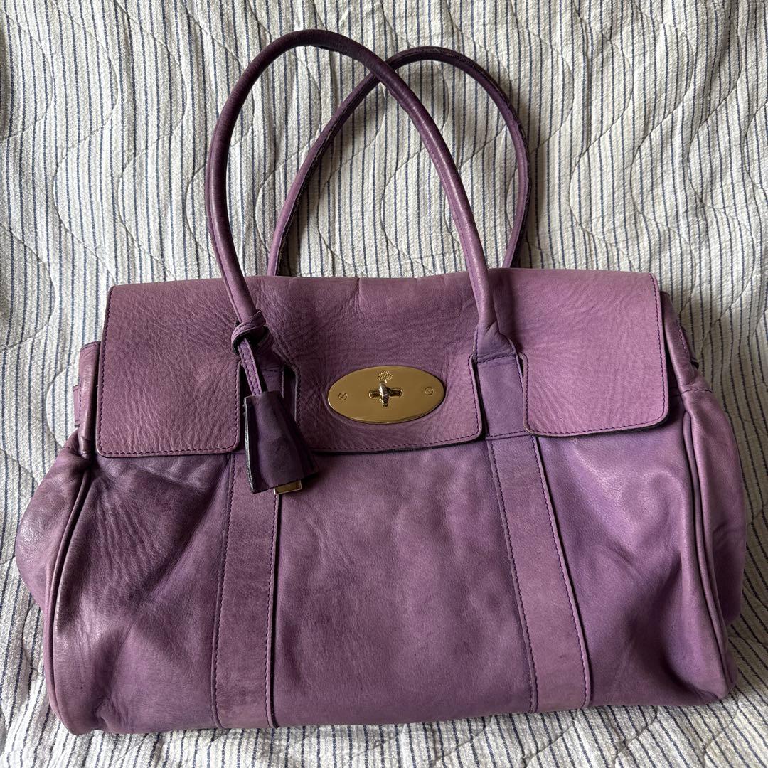 【*ん様 マルベリー　パープル レザー バッグ