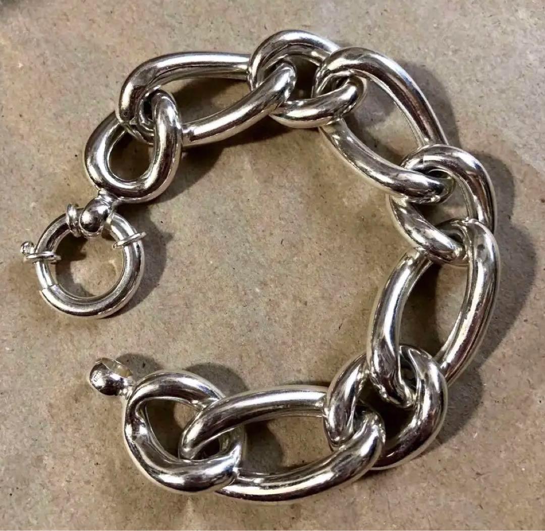 イタリア製 vintage 925 シルバーチェーンブレスレット