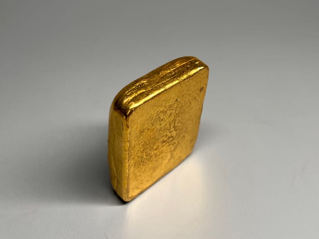 古銭 逸品金錠 金塊 雍正年造 赤金 文鎮 厚重 金鳳祥 福 金運 開運用へ