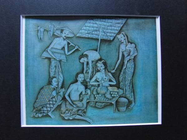 REGIG（レギグ）、行商人、希少な額装用画集より、新品高級額装付、状態良好