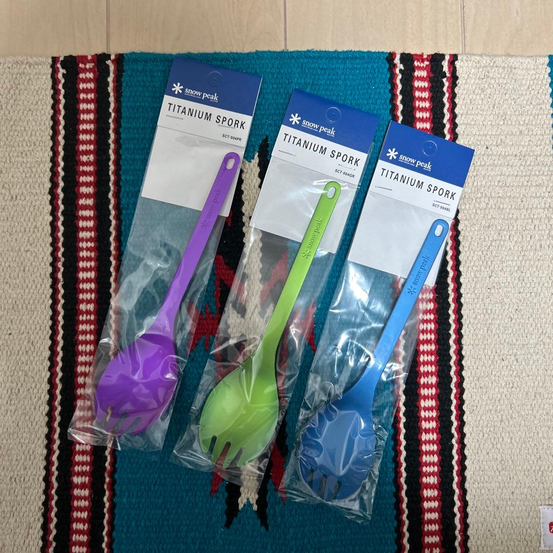 スノーピーク　海外限定チタン先割れスプーン　6本セット snow peak（スノーピーク） チタン 先割れスプーン 2025 春夏
