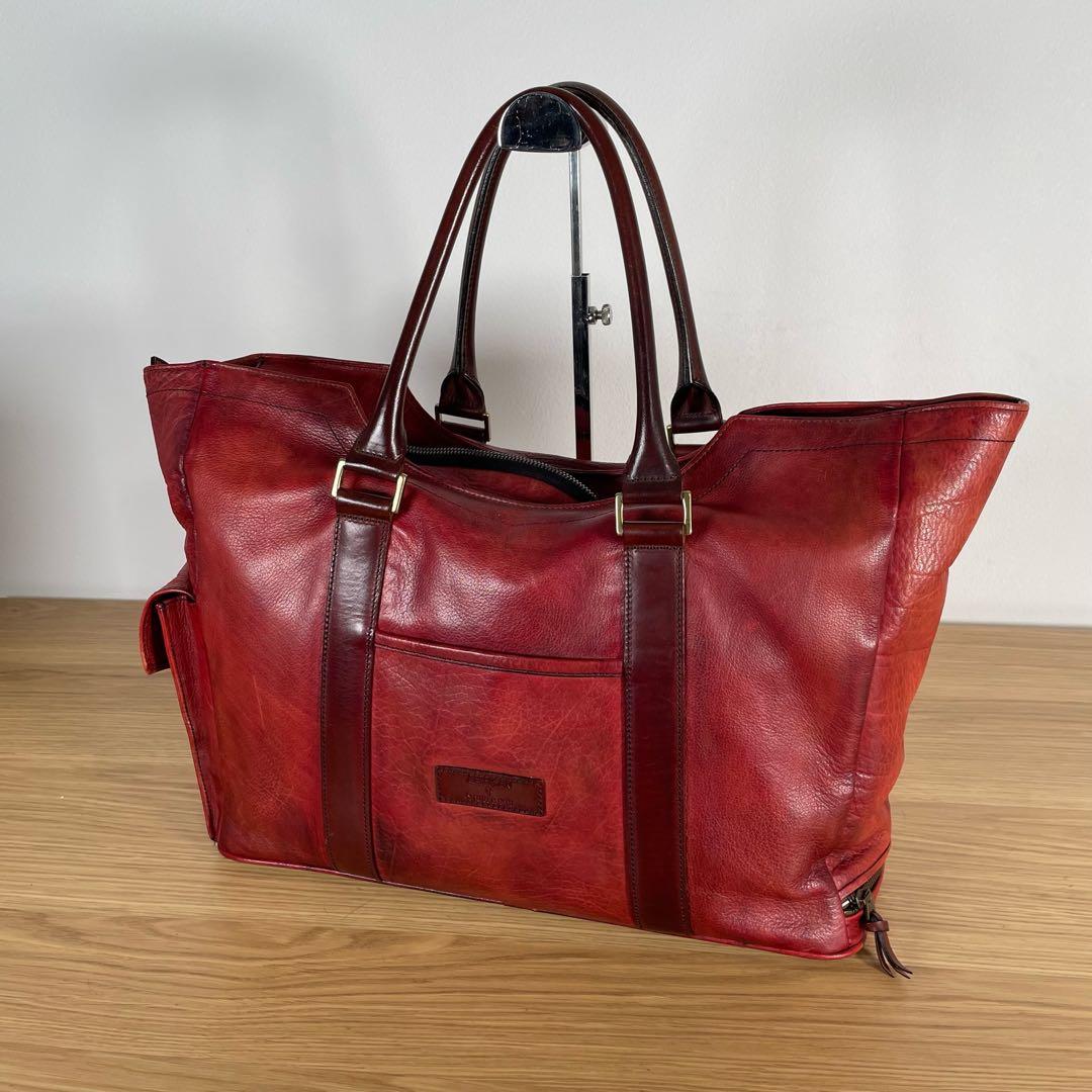 ユハク　アース　アルティザン　トートバッグ　レザー　レッド 靭（じん）七升レザートート | 豊岡鞄公式オンラインストア - Artisan