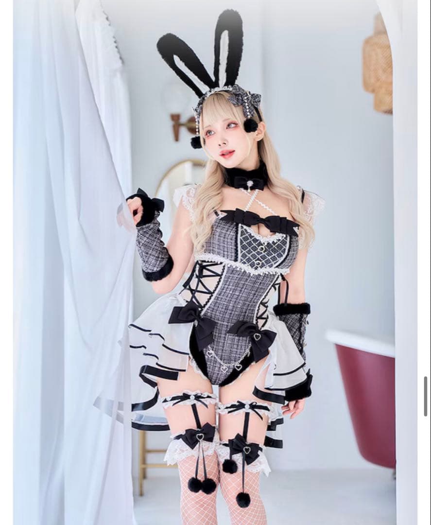 ベルチュールツイードバニー 黒 マリームーン