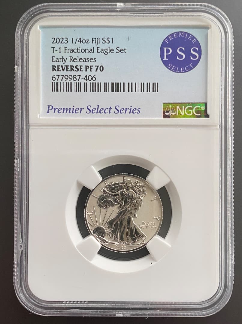 NGC PF70 イーグル銀貨 1/4オンス リバースプルーフ