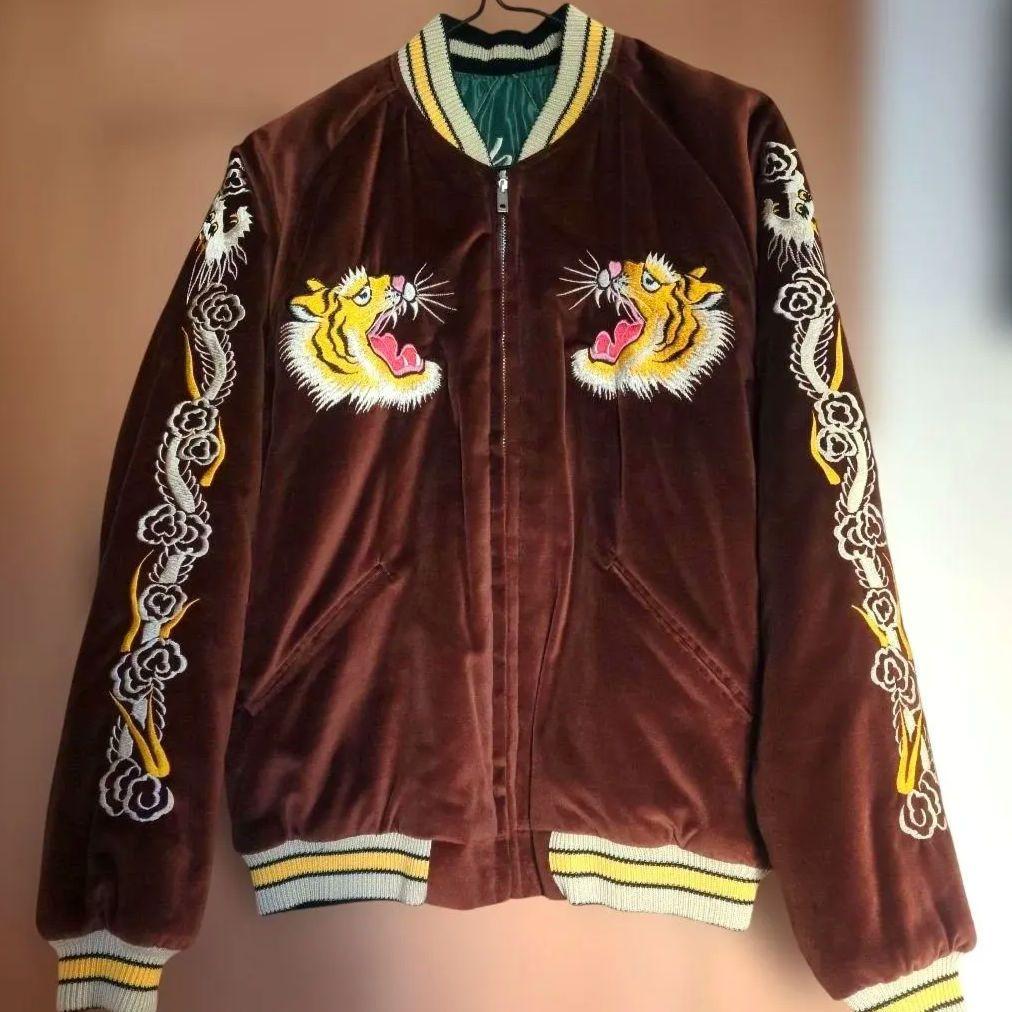 専用　東洋エンタープライズ　スカジャン　茶色　ベロア　別珍　sample？