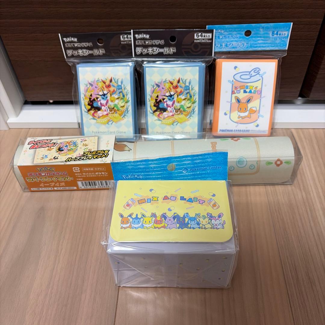 イーブイズ　プレイマット&デッキシールド　ミックスオレデッキケースデッキシールド Pokemon（ポケモン） ポケモンセンターオリジナル ポケモンカード