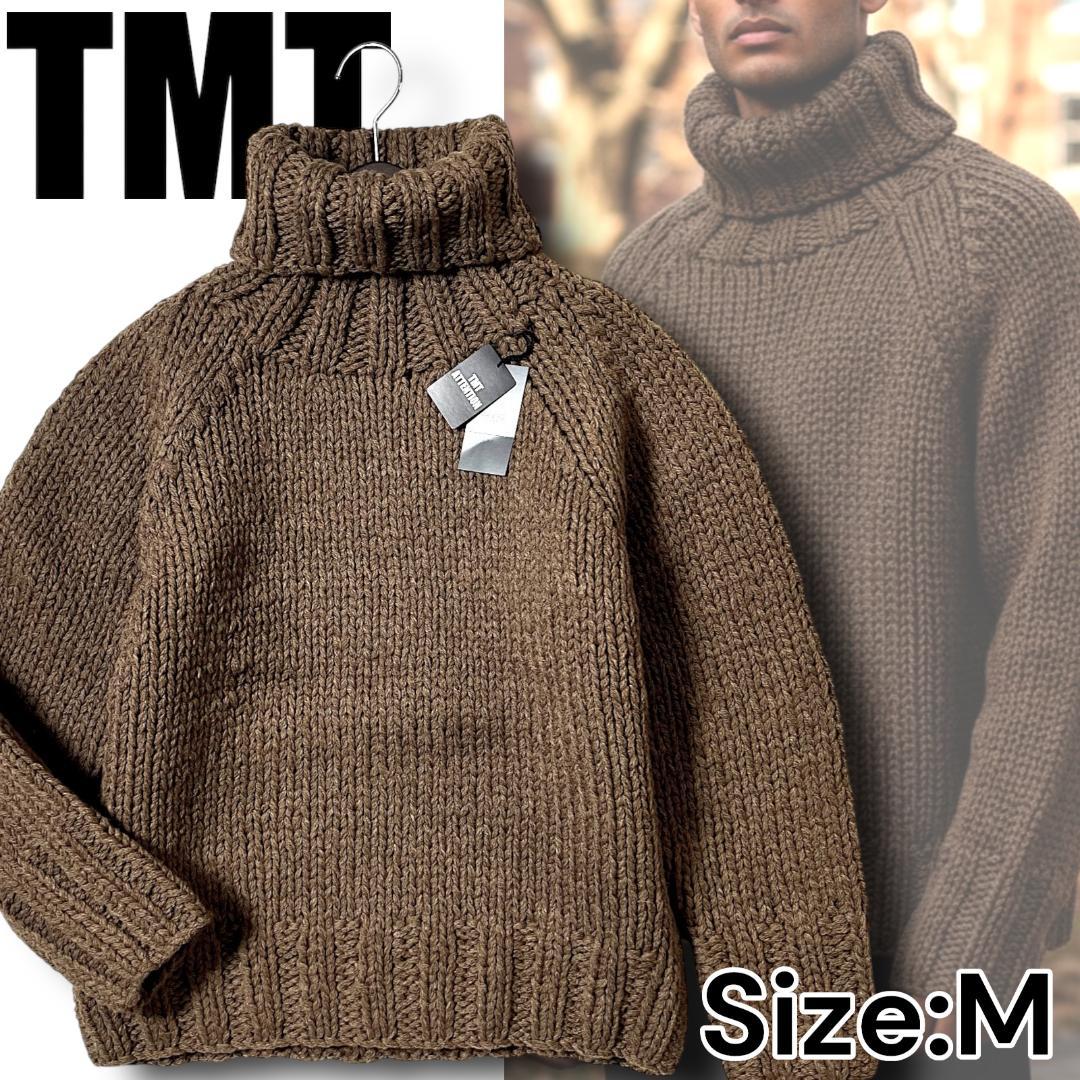TMT 定価49500円 M タートルネック ニット セーター ウール100