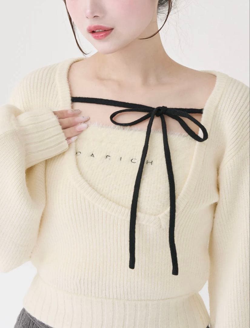 darich ダーリッチ アシメレイヤードニットトップス - メルカリ