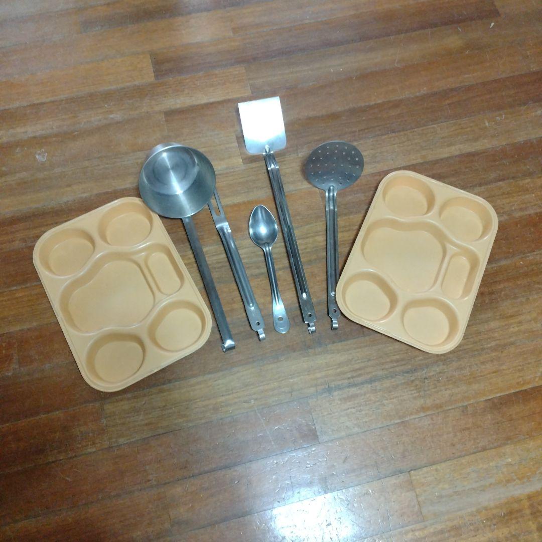 米軍USミリタリーカトラリー&メストレイ7点BBQソロキャンプアウトドア古道具