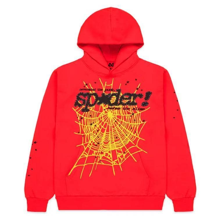 Sp5der Spider worldwide hoodie-red - メルカリ
