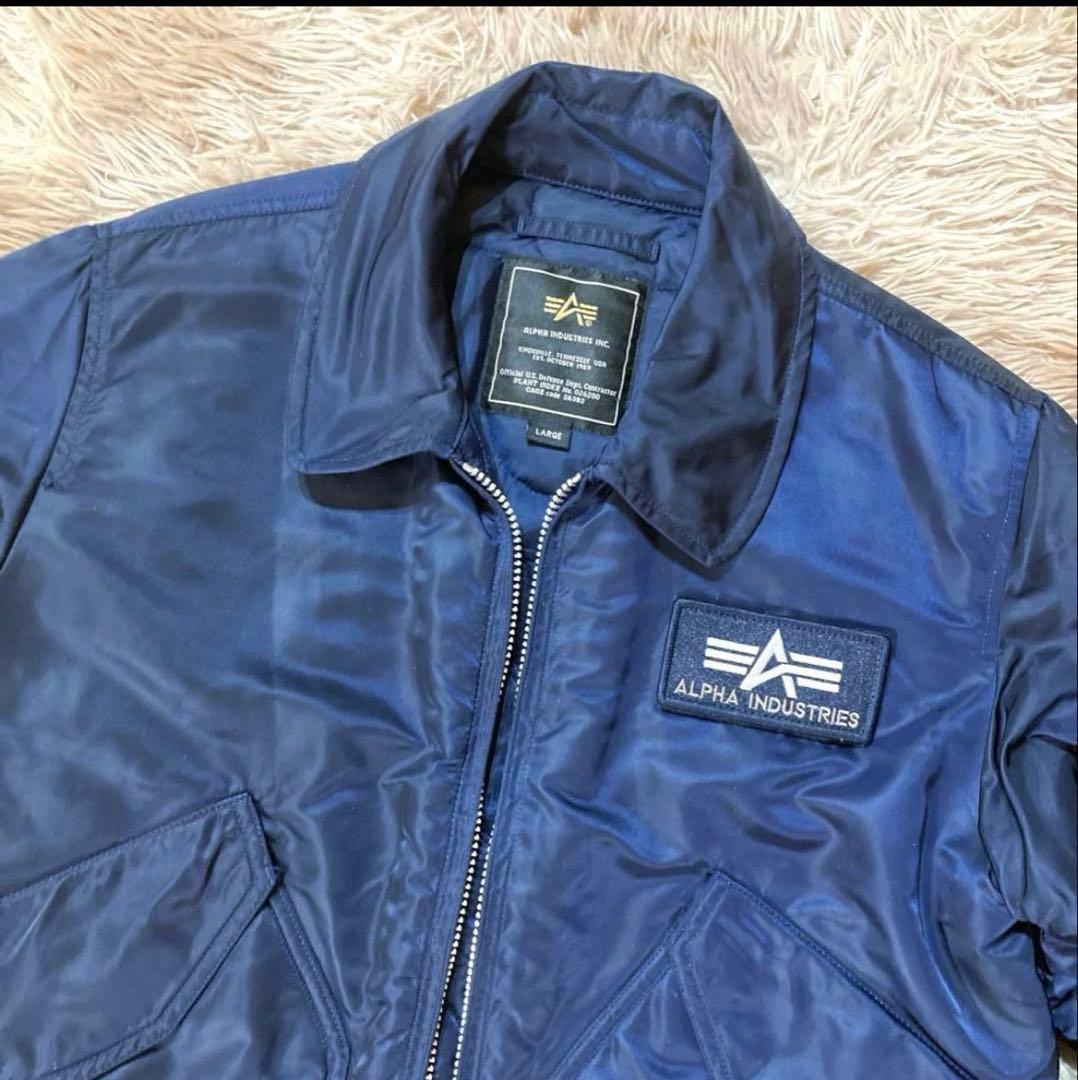 ALPHA INDUSTRIES ネイビー ジャケット L ALPHA INDUSTRIES ネイビー