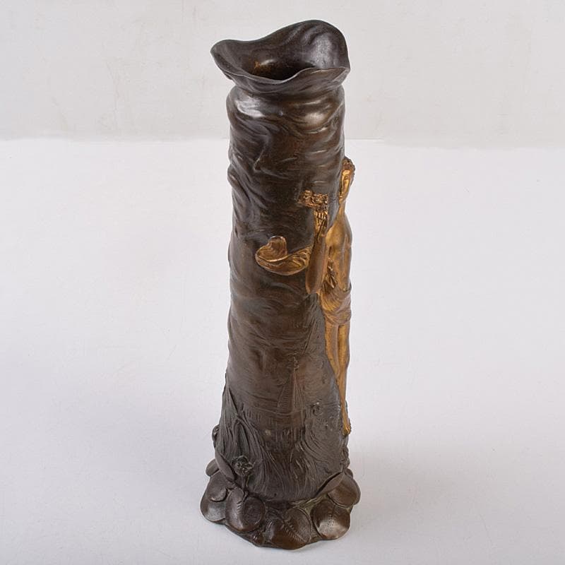 西洋美術 シャルル・ロシェ ブロンズ 男性像刻 花瓶 M R8972 - メルカリ