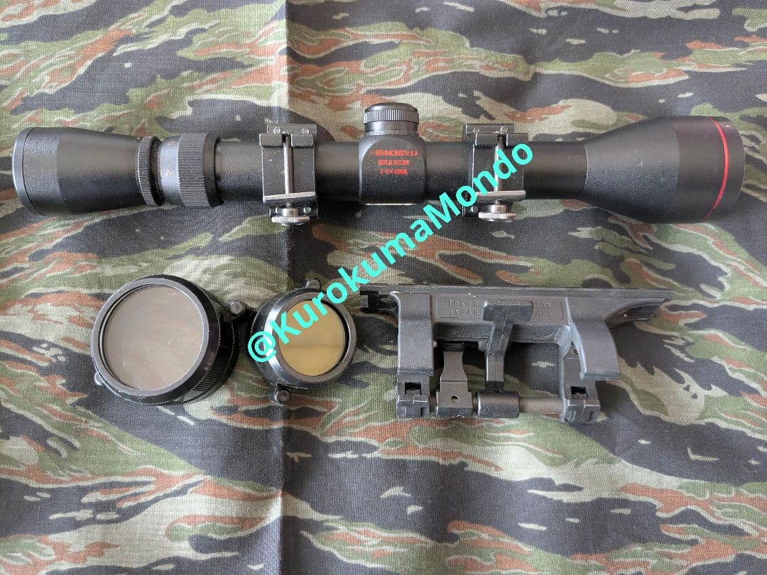 SIMMONSライフルスコープ 3-9×40WA 日本製マウント付 シモンズ美品