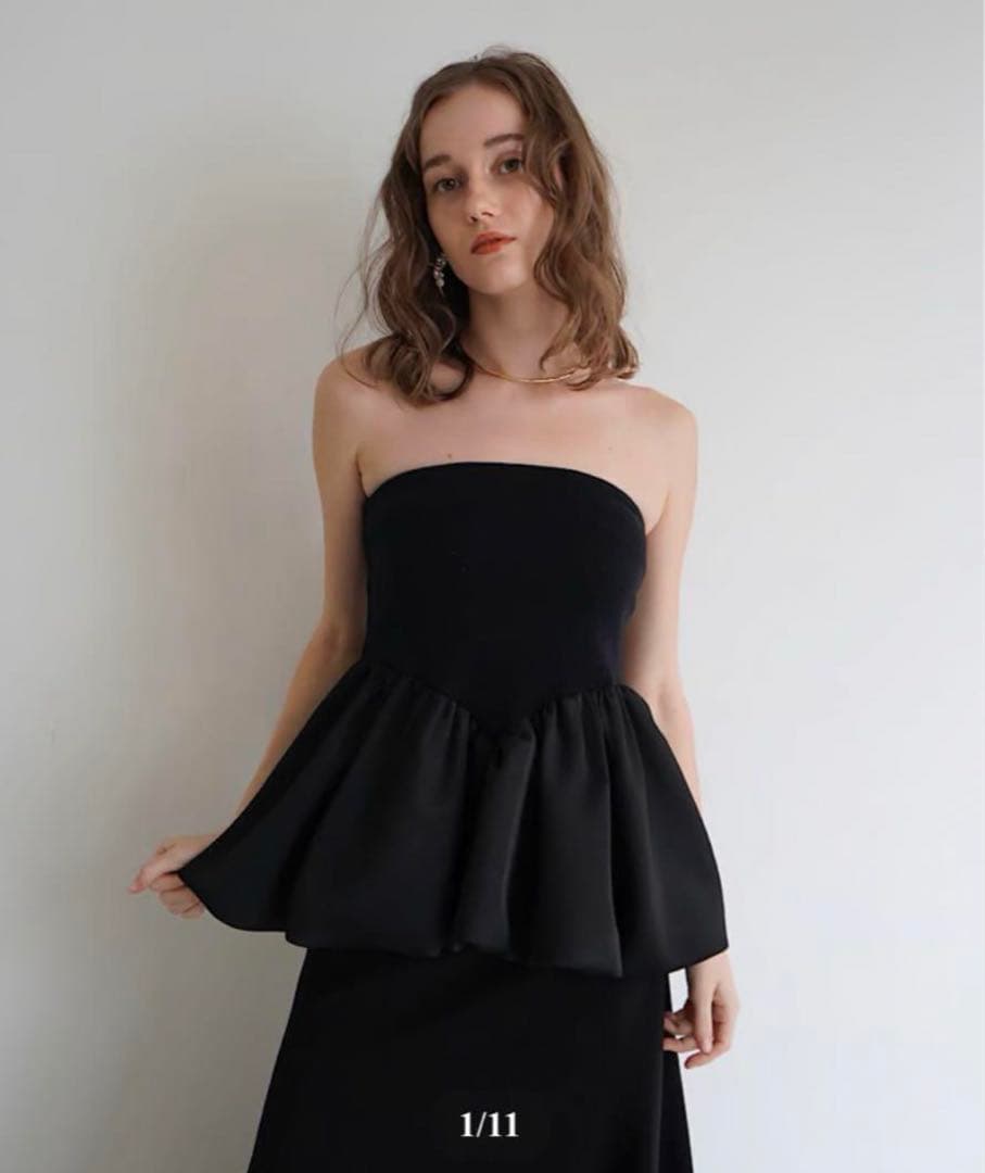 トップス acka volume bare top