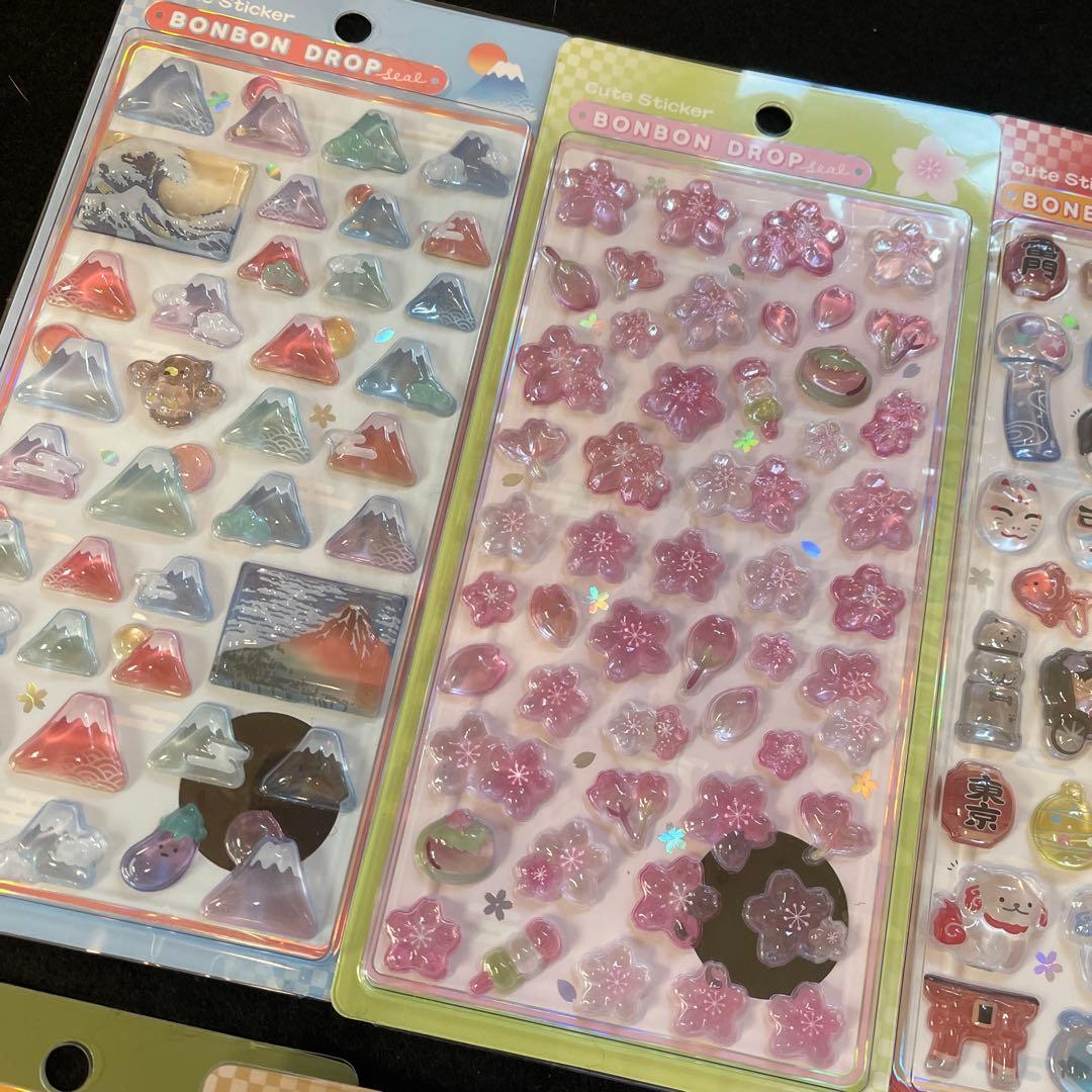 正規品 ボンボンドロップシール 和柄 12枚セット 日本 柴犬 第一弾