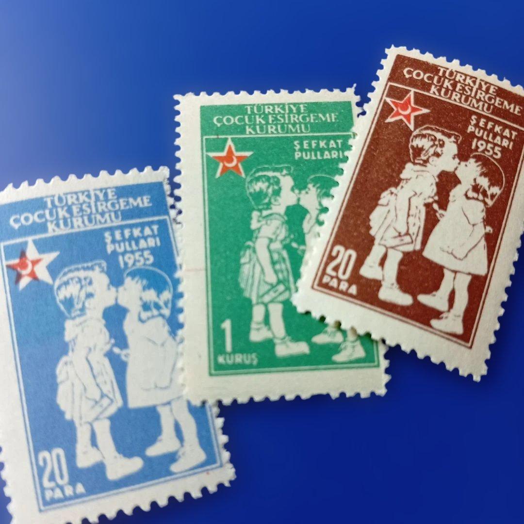 9677 外国切手 トルコ 1955年 児童保護慈善切手 3種 - メルカリ