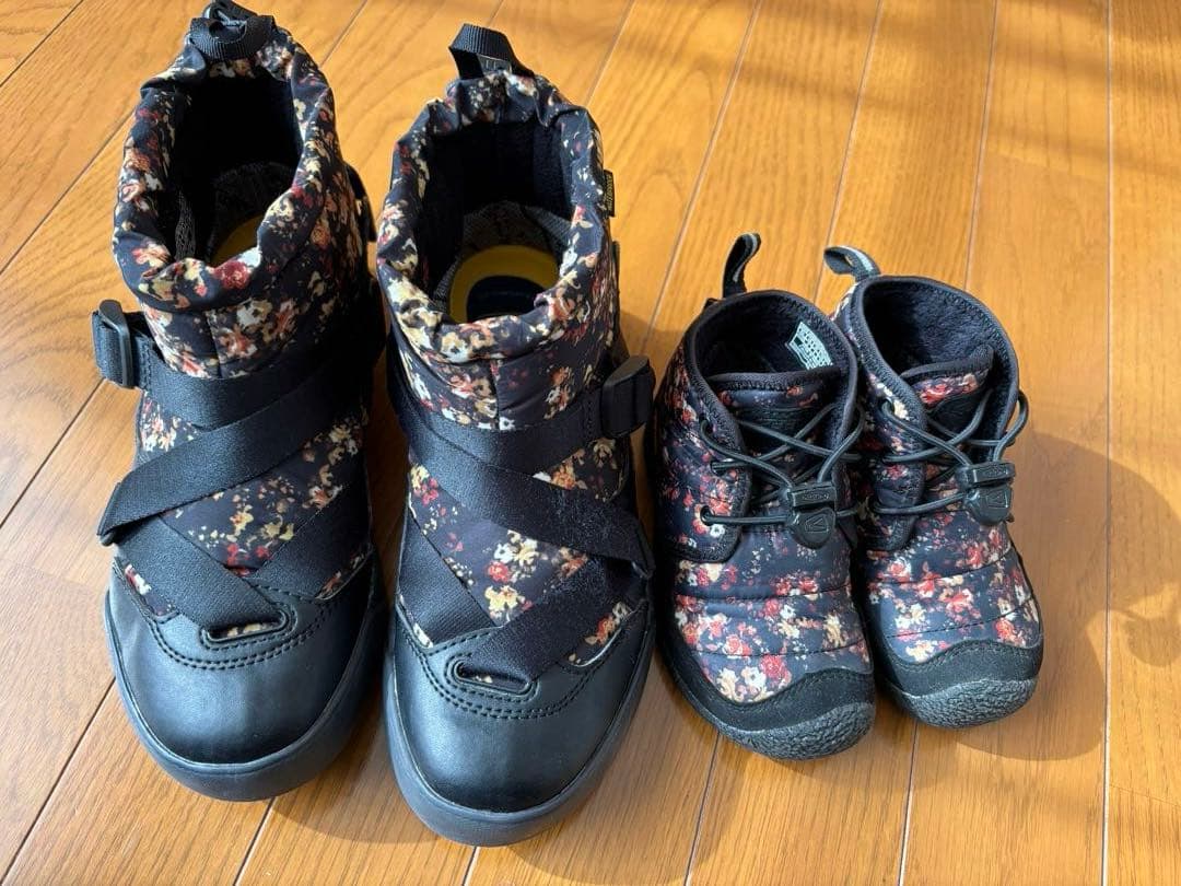 【美品】KEEN 防水ブーツ　23.5cm 16cm セット　親子コーデ