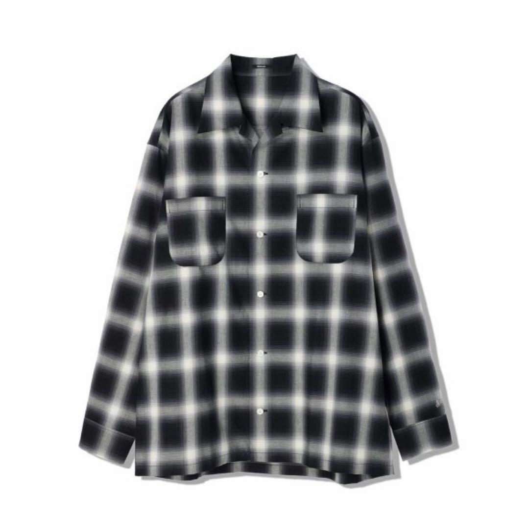 デンハム　オンブレチェックシャツ　ブラック　S