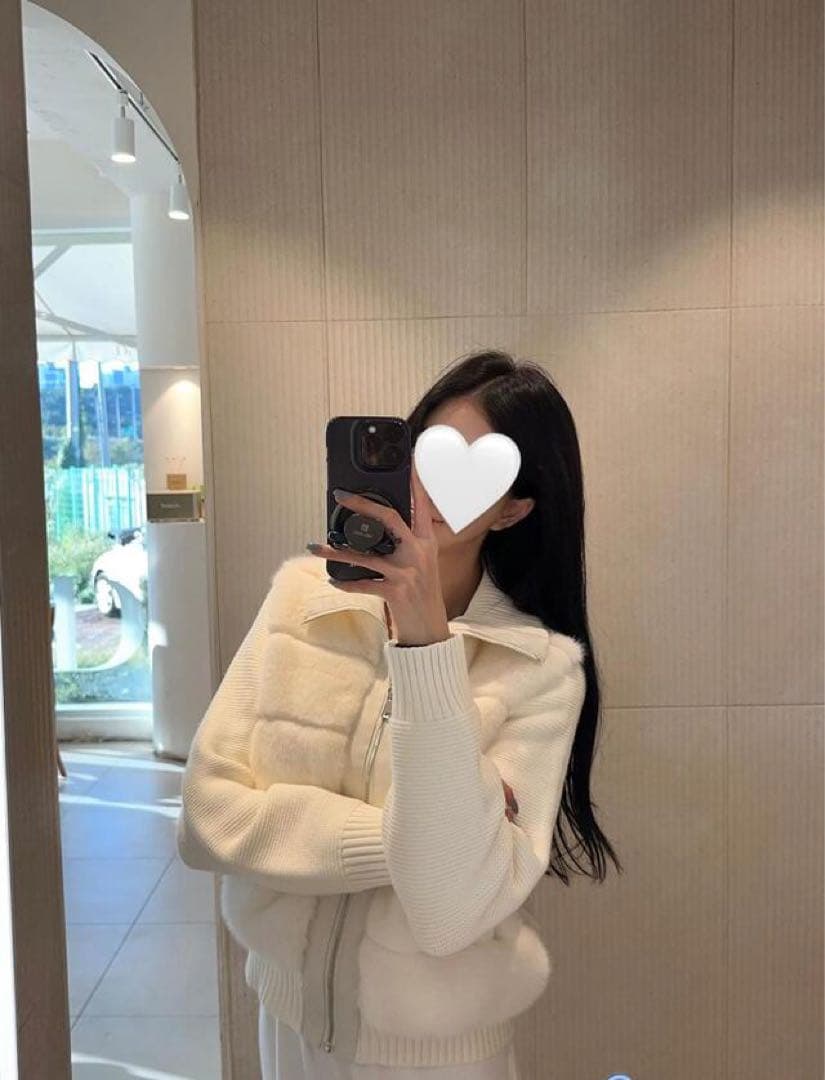 DHOLIC 2WAYニット スリーブ エコファー ダウン ジャンパー 韓国