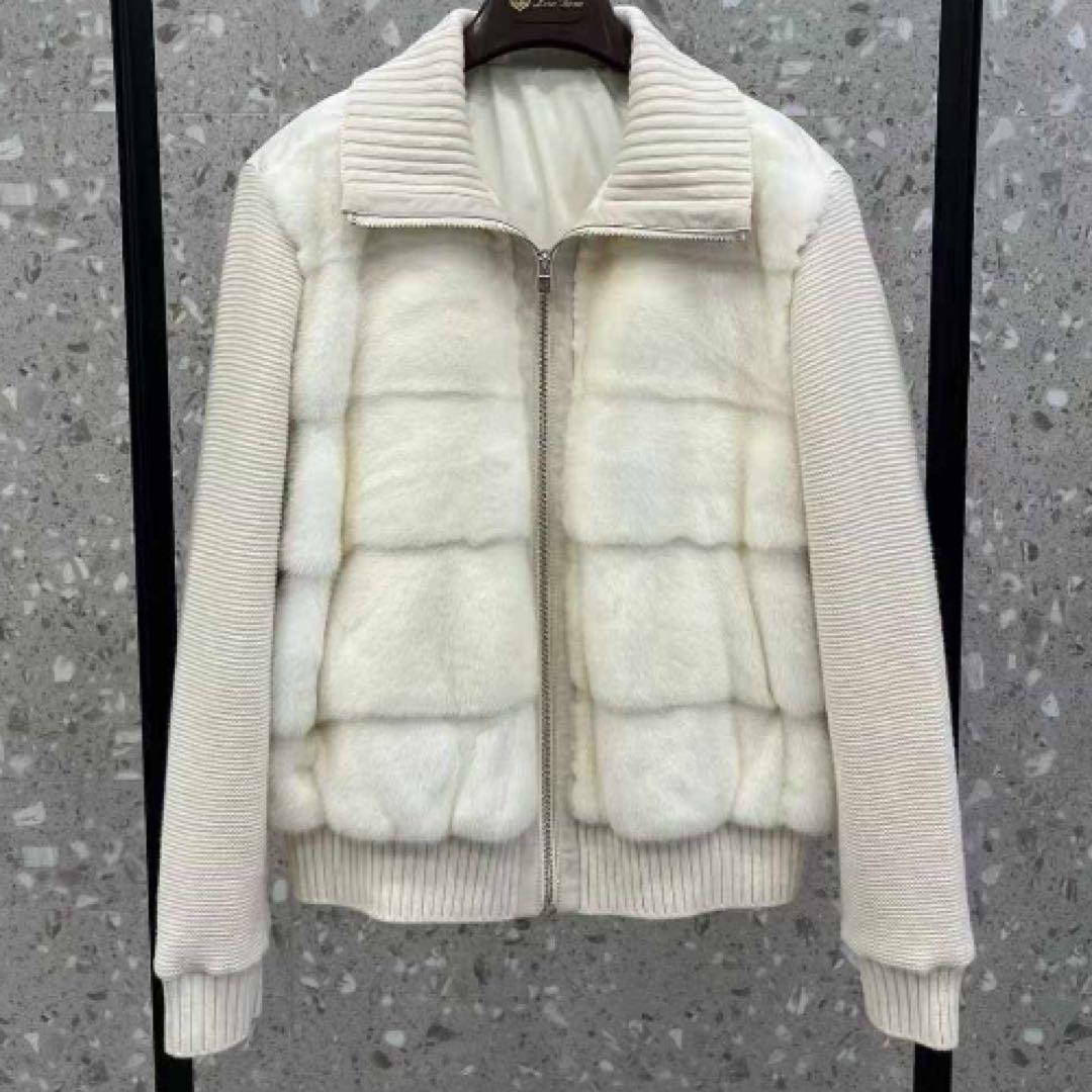 DHOLIC 2WAYニット スリーブ エコファー ダウン ジャンパー 韓国