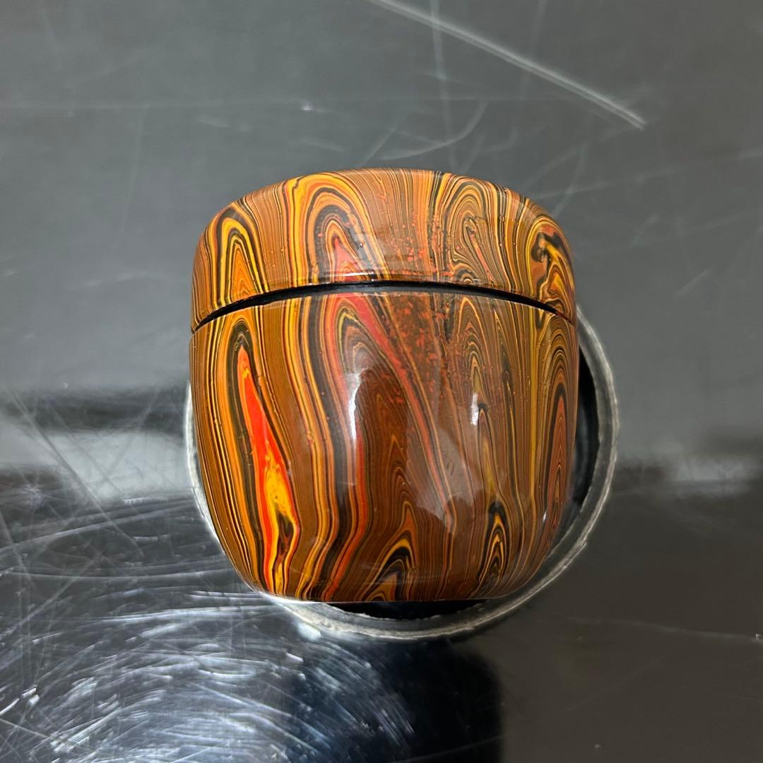 練込中棗 茶道具懐石鵬雲斎坐忘斎淡々斎即中斎而妙斎棗水指茶杓水屋