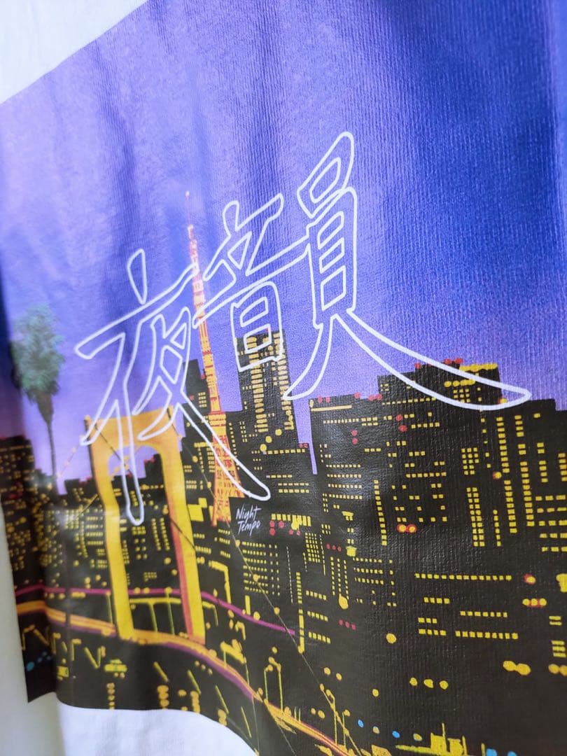 新品未開封 Night Tempo ホワイト Tシャツ + 永井博キーホルダー