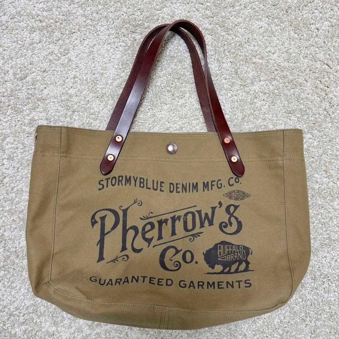 Pherrow's トートバッグ カーキ