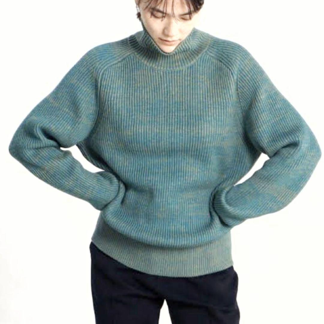 美品♪ キャバン CABaN コットンカシミヤアゼ ハイネックプルオーバー