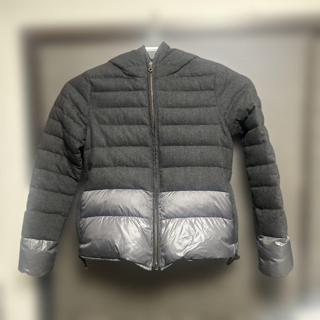DUVETICA ダウンジャケット　ショート丈　チャコールグレー　切替　42