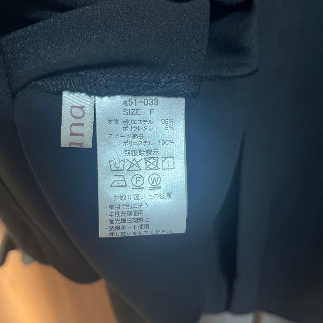 1月2日限定anana 袖プリーツデザインジョーゼット2WAYブラウス