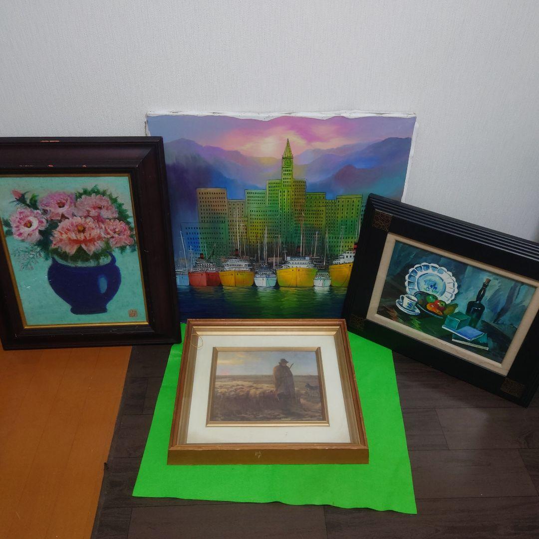 ☆★絵画　風景画　羊遣い　油彩　油絵　★☆