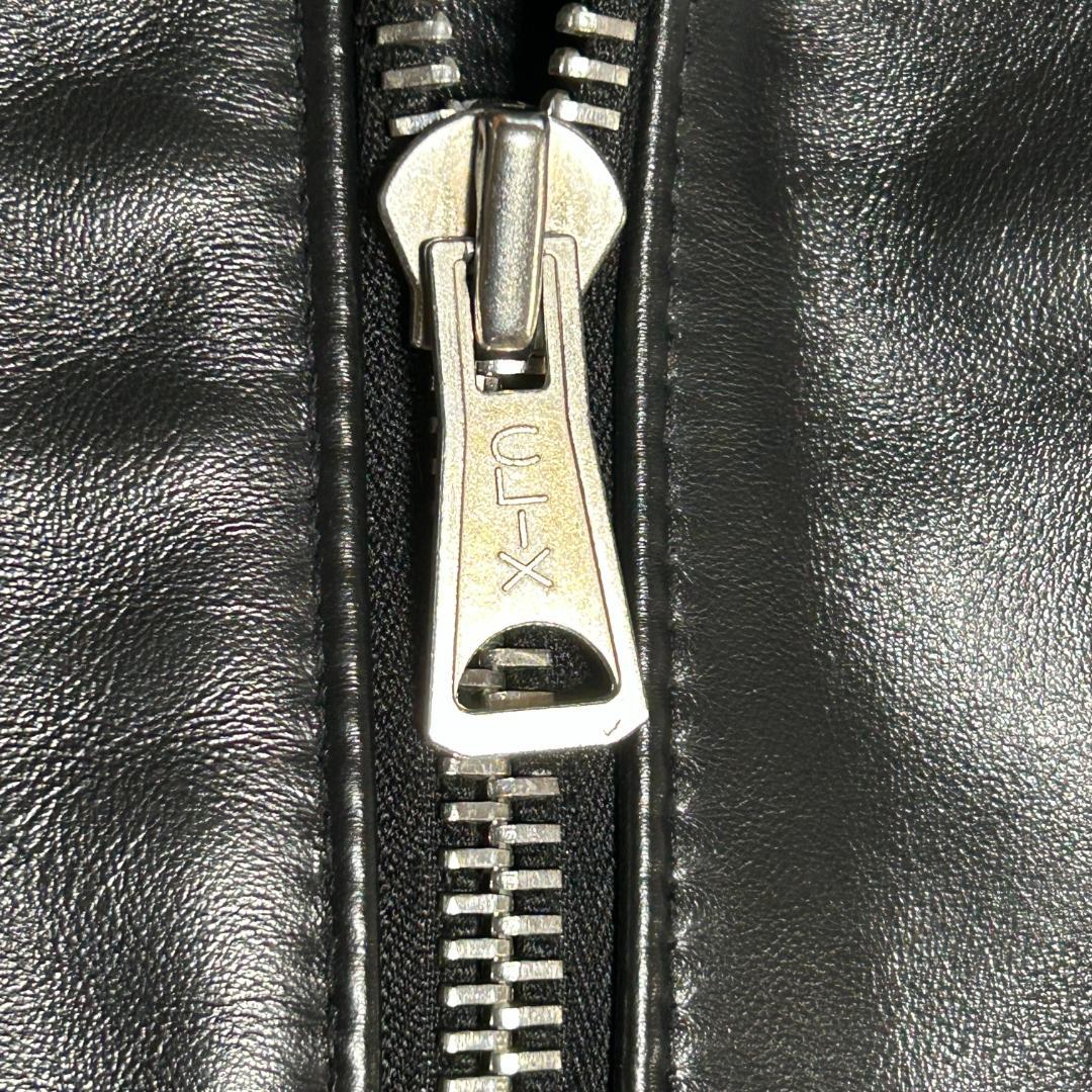 極美品 ルイスレザー 402 ライトニング タイト 馬革 内ポケット付 黒