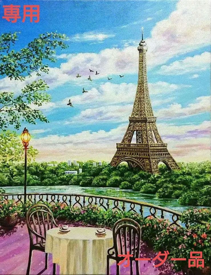 【欧州の景色③】アクリル画 F6 風景画 絵画