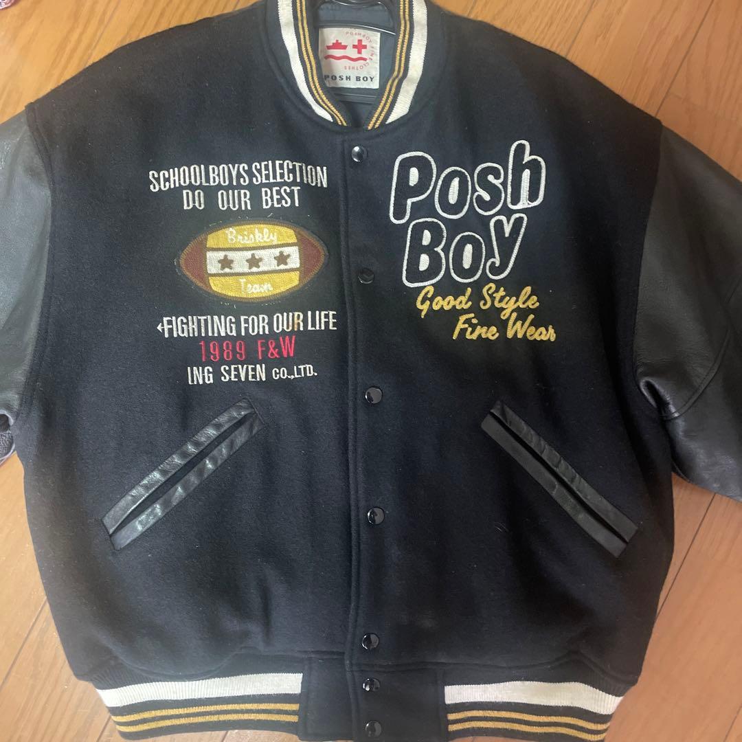 POSH BOY ポッシュボーイ スタジャン レザー ウール ワッペン - メルカリ