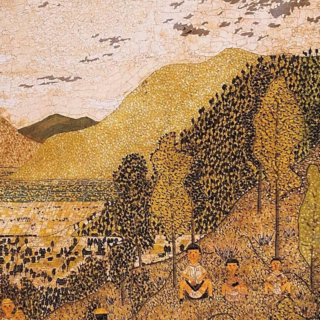 山下清、【山の頂上から見た景色】、希少な額装用画集より、新品額装付