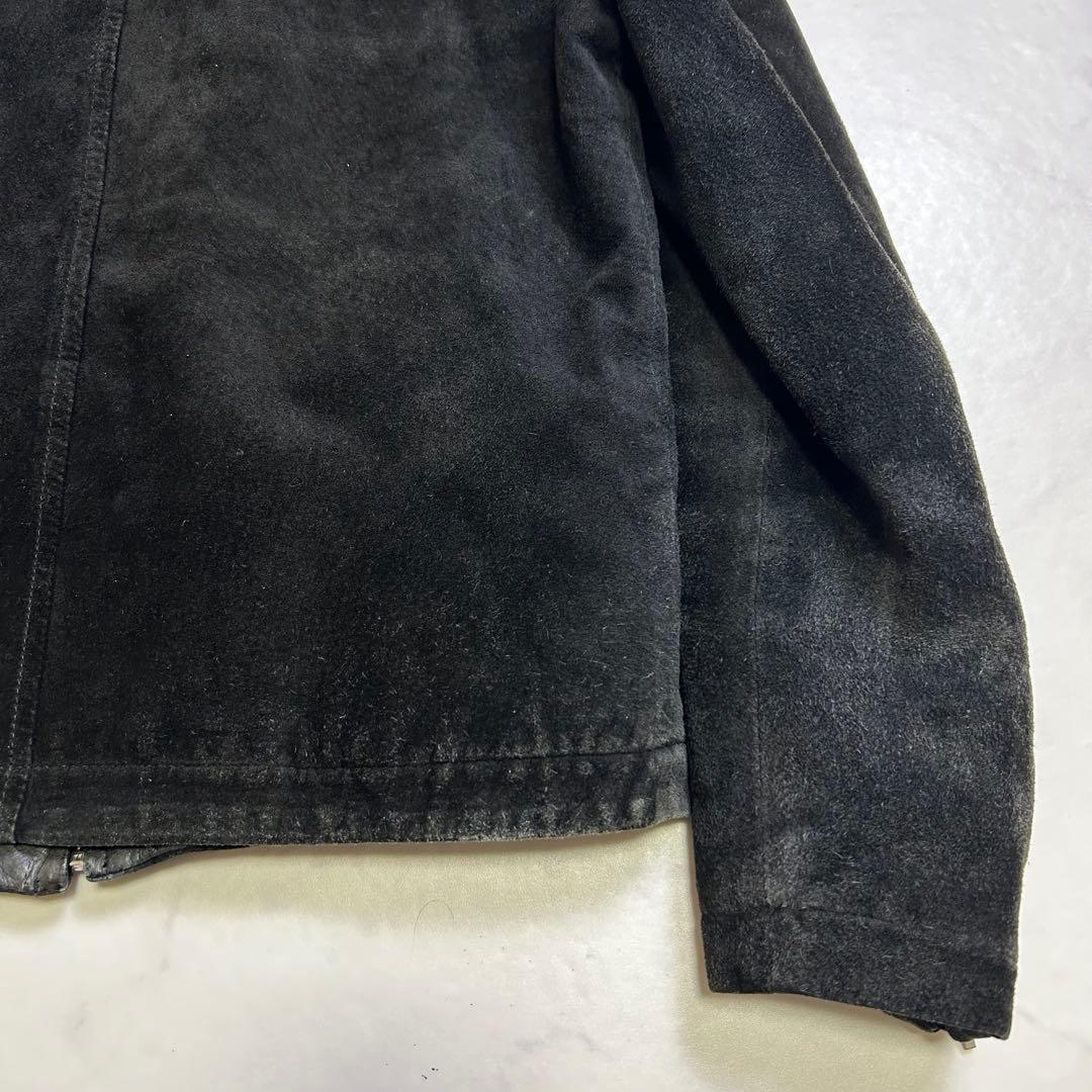 ポールスミス レザージャケット スエード ミニマル 本革 中綿 黒 M