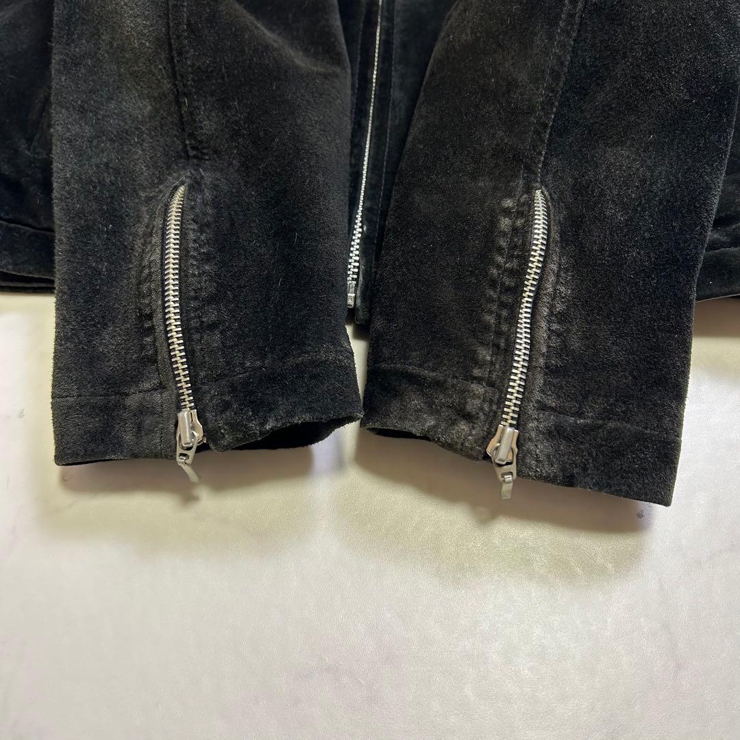 ポールスミス レザージャケット スエード ミニマル 本革 中綿 黒 M
