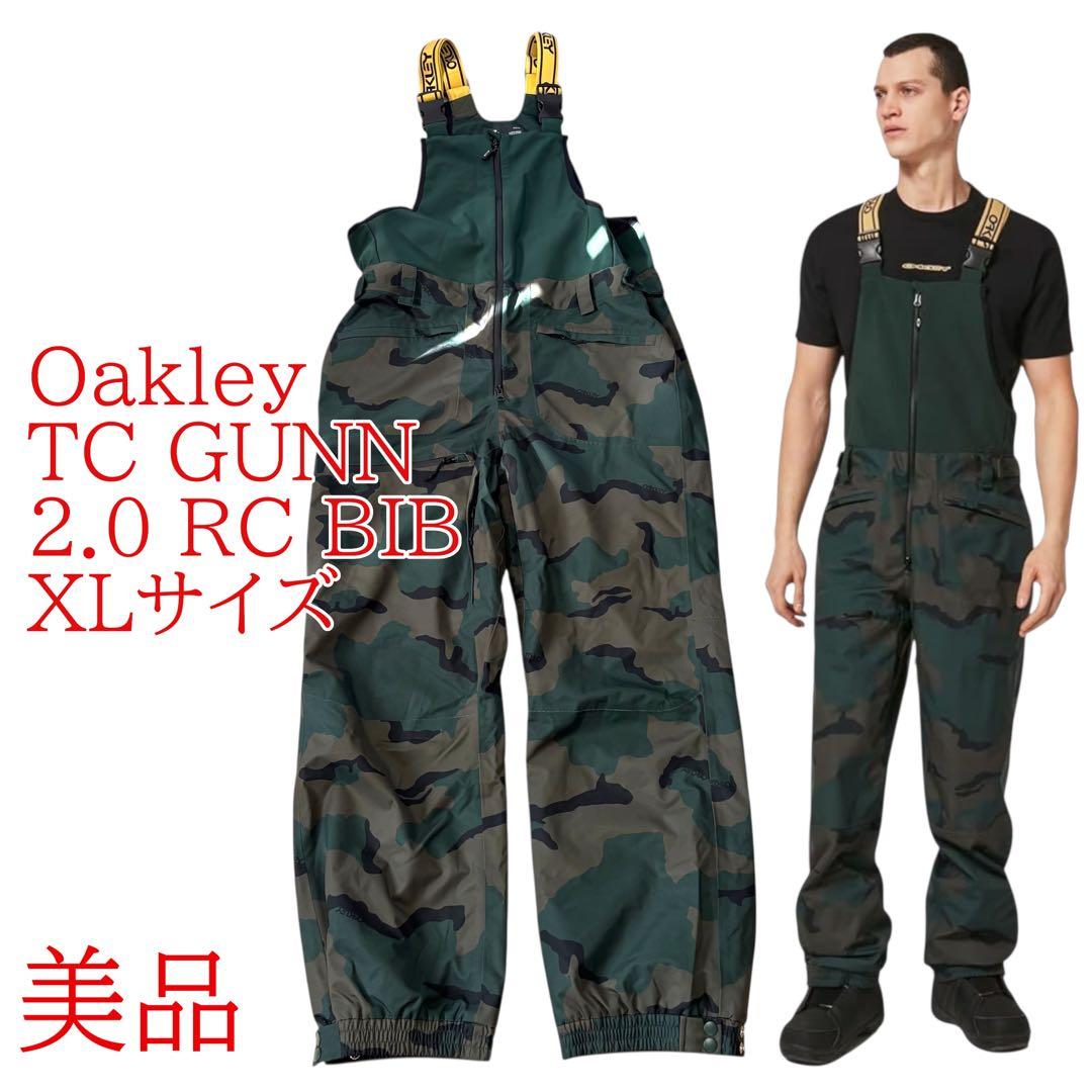 美品　オークリーOakley ビブパンツ　迷彩柄 XLスノーボードウェア　スキー