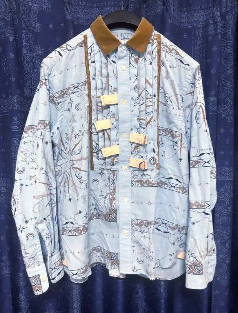 sacai Dr.Woo バンダナ柄 シャツ サカイ シャツジャケット コラボ